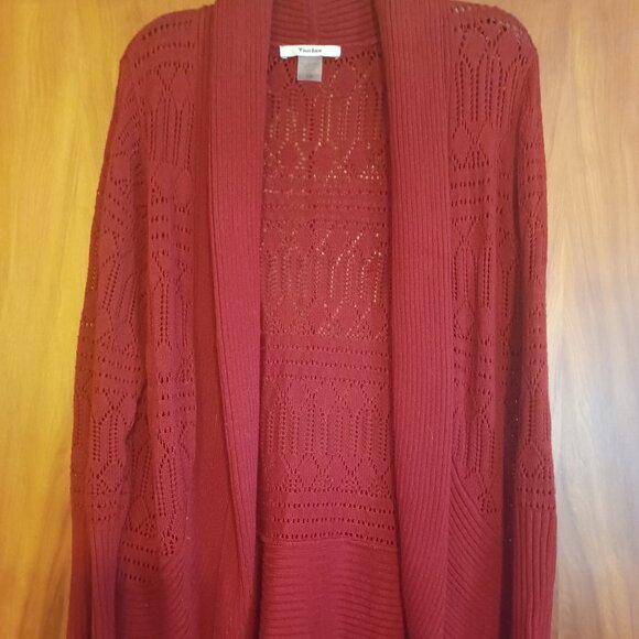TahJay, Red Knit Tunic, Large - Picture 1 of 10